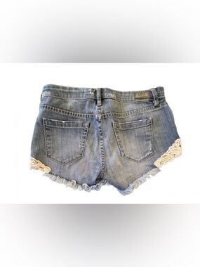 GRAY Saks Fifth 
A-Frayed Hem Light Blue Denim Shorts
